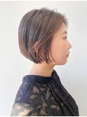20代30代40代ストレートボブリップラインラベンダーベージュ