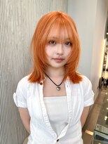 ソル バロール 表参道(SOL .valor)&nbsp;ペールオレンジ ハッシュカット