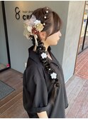 前撮りヘア×サイド編み下ろし