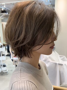 ラフ 立川(Laff) ショート/ショートボブ/顔まわり/丸み/縮毛矯正/白髪ぼかし/立川