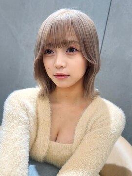 サンドレオ 新宿店(sand Leo) オリーブグレー/韓国風巻き/レイヤーカット/マロンベージュ/新宿