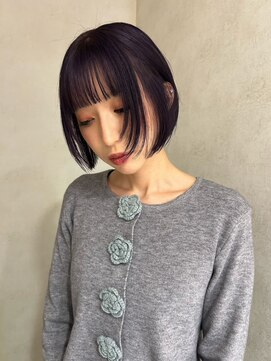 ボブ /レイヤーボブ /レベンダーブラウン /パーブル