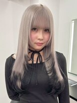 エゴ 池袋(EGO) レイヤーカット エンドカラー ミルクティーベージュ ブラック