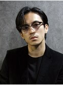 サイドパート×センターパート×ニュアンスパーマ×大人men's