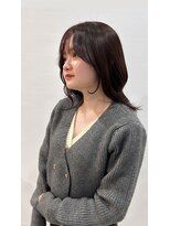 ウタシロイロ(uta shiroiro)&nbsp;顔周りカット＋ピンクブラウンカラー