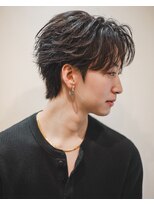 ルーストデラックス 京都河原町三条(ROOST dx)&nbsp;MEN’S/リバースセンターパート/ニュアンスパーマ/河原町