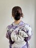 【森田限定】浴衣着付け＋ヘアセット＋ポイントメイク ￥12500→￥11000