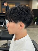 刈り上げ×フェザーパーマ