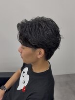 ノイセル 心斎橋(Noisyle)&nbsp;MEN’S/リバースセンターパート/ニュアンスパーマ/心斎橋
