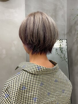 テトヘアー(teto hair) デザインカラー 紫 パープル ベージュ インナーカラー