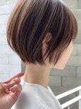簡単スタイリングショートボブヘア前髪あり小顔つや髪顔まわり