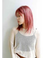 シーアンド(c&)&nbsp;ピンク×セミロングレイヤー