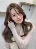 レイヤーカットオリーブベージュ