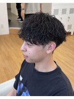 ビカム 名駅(become)&nbsp;強め波巻きパーママッシュ刈り上げショートツーブロックビジネス