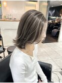 20代30代40代白髪ぼかしハイライト小顔ショートボブミニウルフ