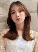 人気の韓国くびれヘア/ミディアムレイヤー/レイヤーカット
