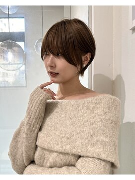 ロンドエニカ 大宮(Lond enika) イメチェン外ハネボブ美髪ワイドバングレイヤーショート/大宮
