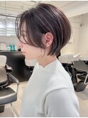 ショートくびれヘア顔周りレイヤー_ba379032