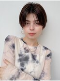 美髪 ショート 大人めヘア 艶カラー イメチェン ストレートヘア