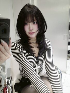 韓国ヘア/ブリーチ/暖色カラー/ワンホン【レイヤー/渋谷】