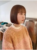 前髪あり顎ラインボブミニボブ大人ボブ