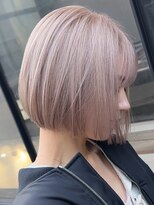 プネル(punel)&nbsp;原宿　ミルクティーグレージュ　ミニボブ　レイヤーボブ