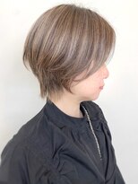 モリオフロムロンドン 原宿本店(morio from London) 【morio原宿】くびれショート ハイライトカラー ミルクティー