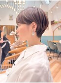 ハンサムショート/丸みショートボブ/20代30代40代50代/顔周り