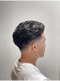 リバースセンターパート ニュアンスパーマ メンズパーマフェード
