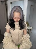 ダークパープルナチュラルショート夏のヘアアレンジ原宿