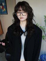 クペウイビ 心斎橋(cope'u yive)&nbsp;黒髪グレーベージュレイヤーロングアッシュカラー前髪パーマ