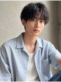 ラフパーマツーブロックシースルーマッシュシャドウパーマ
