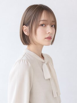 キセイ イオンモール富谷店(KISEI) ベージュ系シースルーバングタッセルボブ20代30代40代