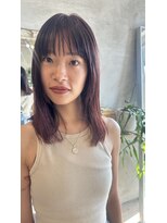 マハナ(Mahana by hair)&nbsp;30代カラー夏カラーピンクベージュカラーレイヤーカット