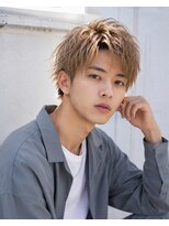 MEN's Baguz MEN'Sカット/ MEN'Sパーマ/ MEN'Sカラー 透明感ベージュ束感韓国風ニュアンスメンズマッシュパーマ