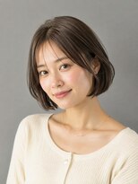 トリニティ(trinity)&nbsp;髪質改善カラー 白髪ぼかし ブラウン ショートボブ 豊見城