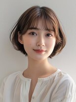 ルーム 大通店(ROOM)&nbsp;くびれショートボブブリーチなし透明感モカブラウン秋カラー