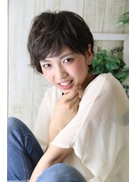 フェリシータ 緑地公園店(felicita) 黒髪ウェット束感マニッシュショート