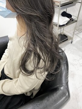 グラム 岡崎南店(gram) ロングヘア×イヤリングカラー＿ホワイトベージュ＿韓国風＿08