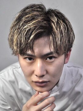 ヒロギンザ 青山店(HIRO GINZA) ハイライト/マッシュパーマ/ウルフ/アッシュブラック/波巻き