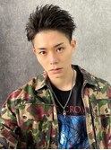 七三オールバックかき上げリバースアップバングツーブロック
