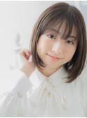 ★小顔補正カットワンカール艶感ストレートボブディ20代30代★10