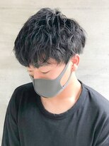 アース 錦糸町店(HAIR&MAKE EARTH) 20代30代韓流☆ツイストパーマショートマッシュアッシュブラック