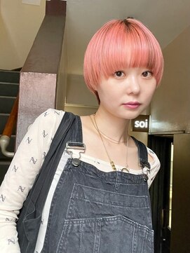 ソイ コンク 下北沢(soi conc) 【coral】マッシュショート_コーラルピンク_ケアブリーチ
