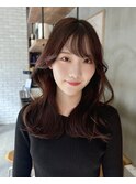 韓国風レイヤー大人可愛いロングシースルーバング20代30代40代