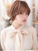 大人ガーリーローズベージュハッシュカットh4大宮20代30代40代