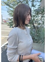 エムサロン(emu salon) ボブレイヤー/切りっぱなし/グレージュ/ボブ