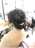 シニヨンロング結婚式アレンジ【ヘアアレンジ　立川/立川南/袴】
