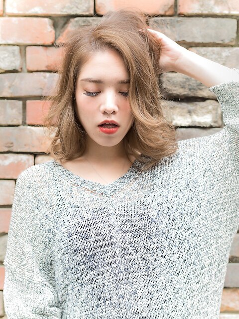 【hair make Marge】梨花さん風ミディアム×リバース