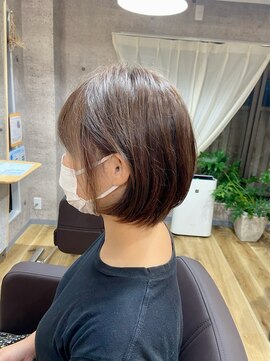 エルド(eld) 丸みショートボブ×フォギーベージュ 大人可愛い